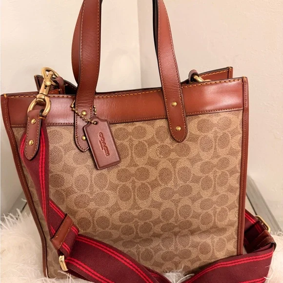 Field Carriage & Signature Coated Canvas Tote - Picture 6 of 8